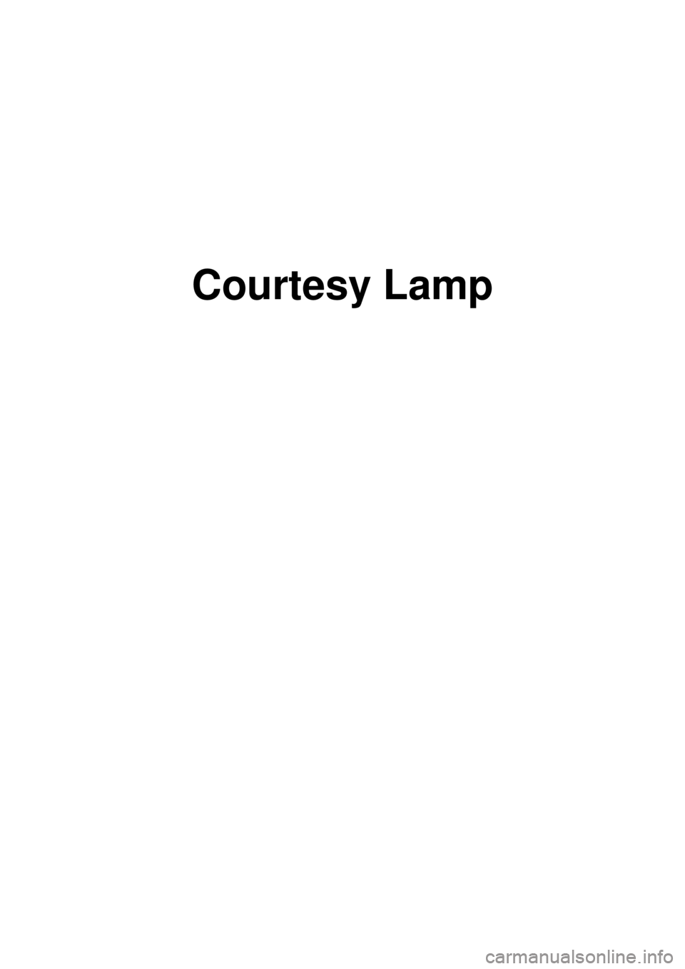 KIA CARNIVAL 2007  Workshop Manual Courtesy Lamp 