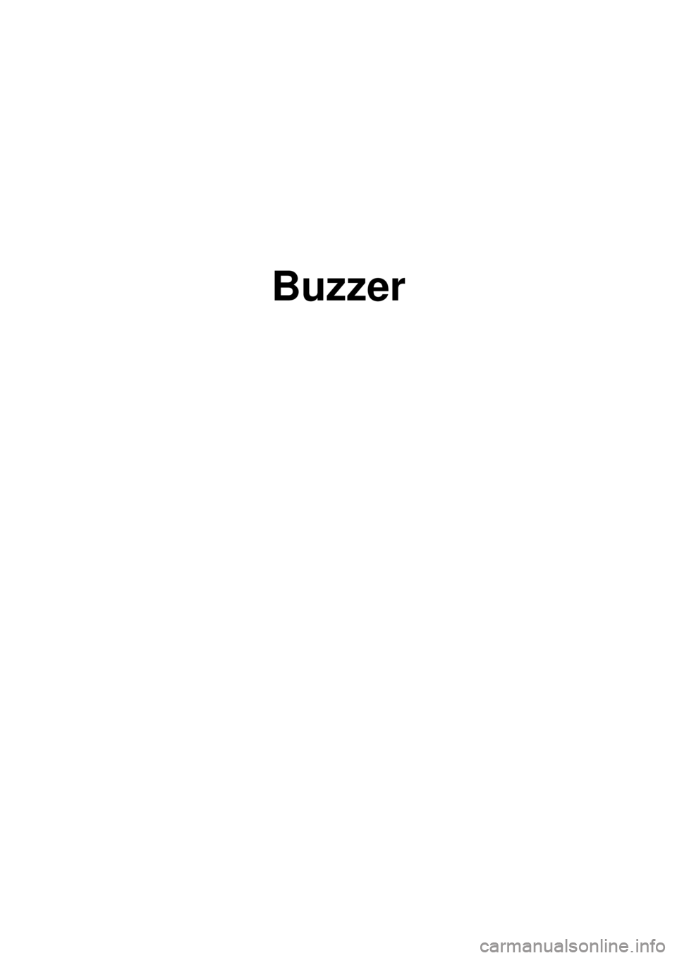 KIA CARNIVAL 2007  Workshop Manual Buzzer 