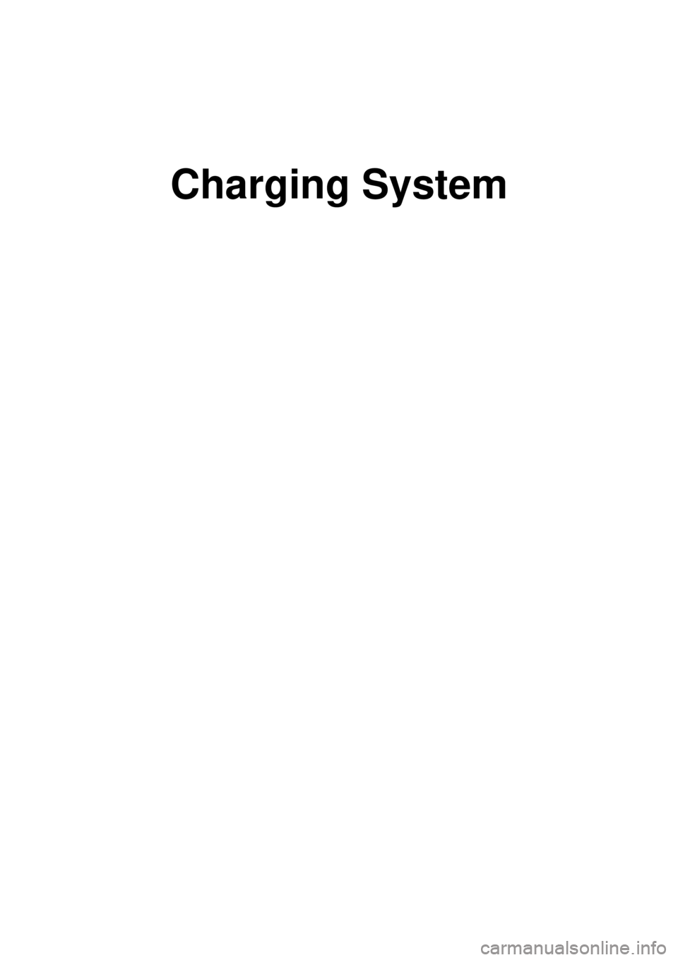 KIA CARNIVAL 2007  Workshop Manual Charging System 
