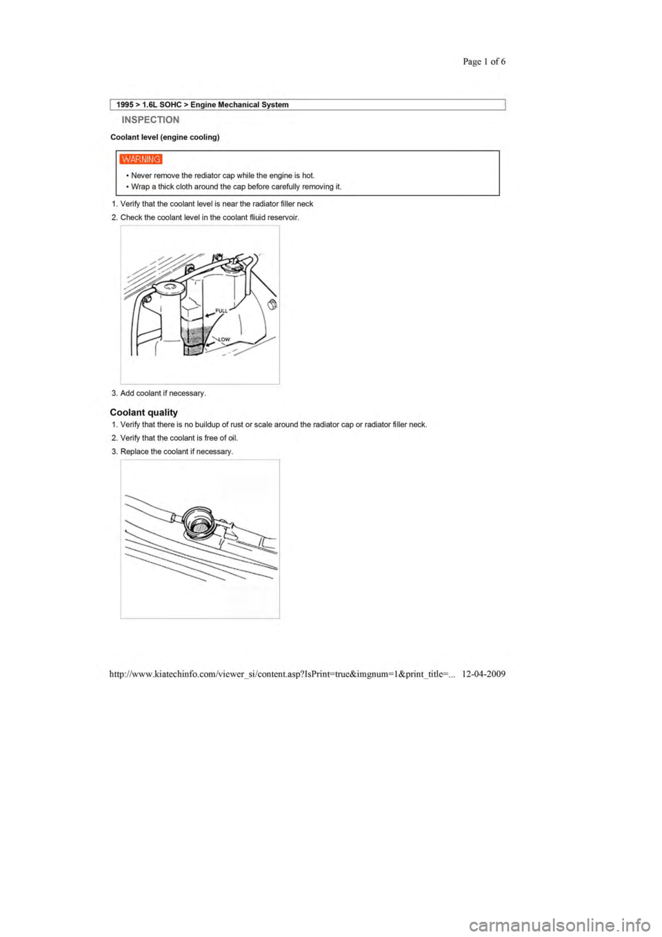 KIA SEPHIA 1996  Workshop Manual 