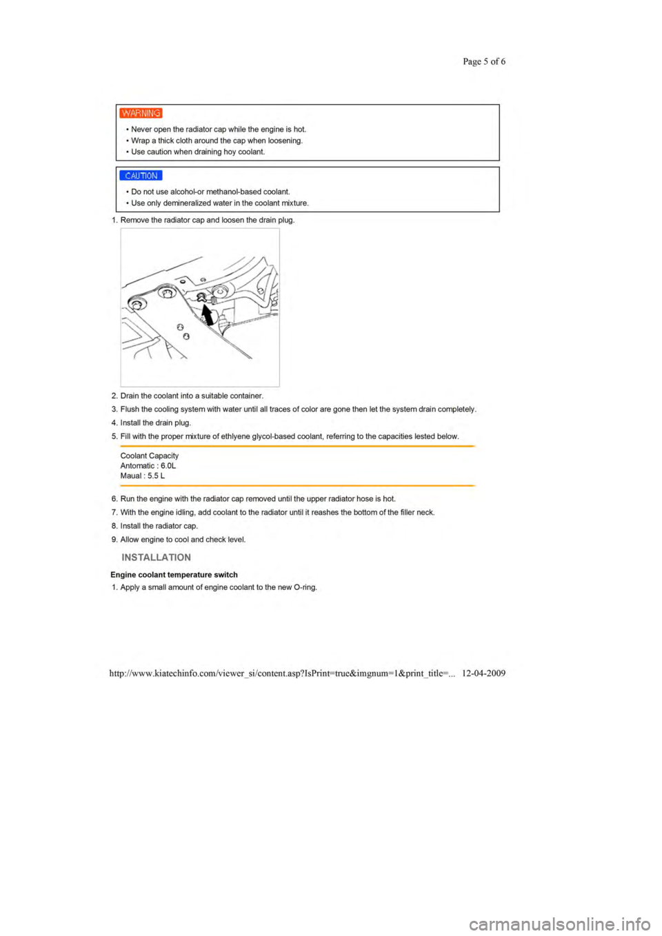 KIA SEPHIA 1996  Workshop Manual 