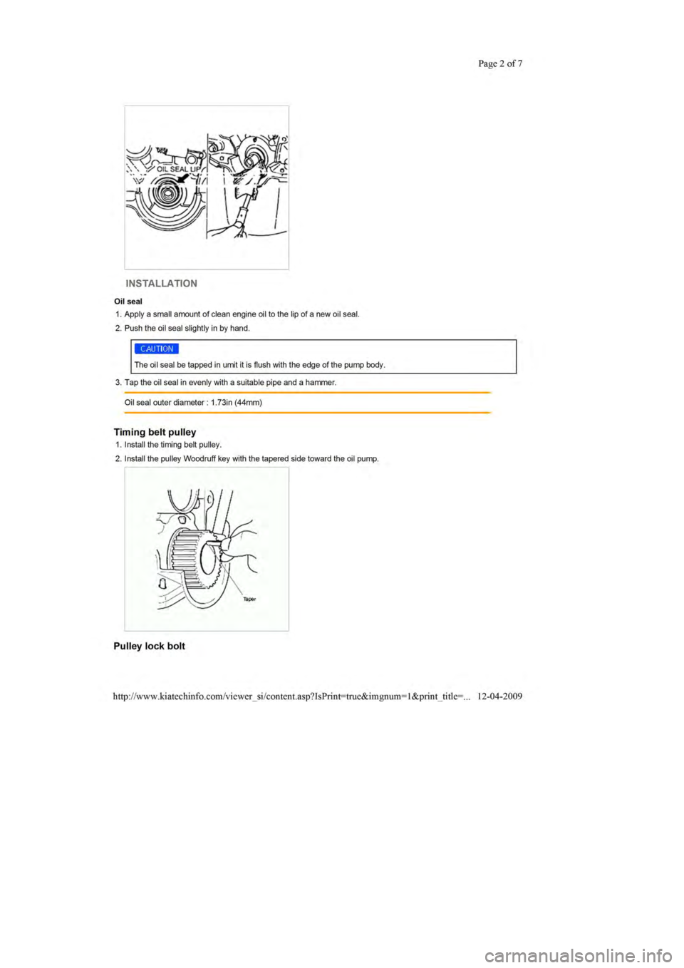 KIA SEPHIA 1996  Workshop Manual 