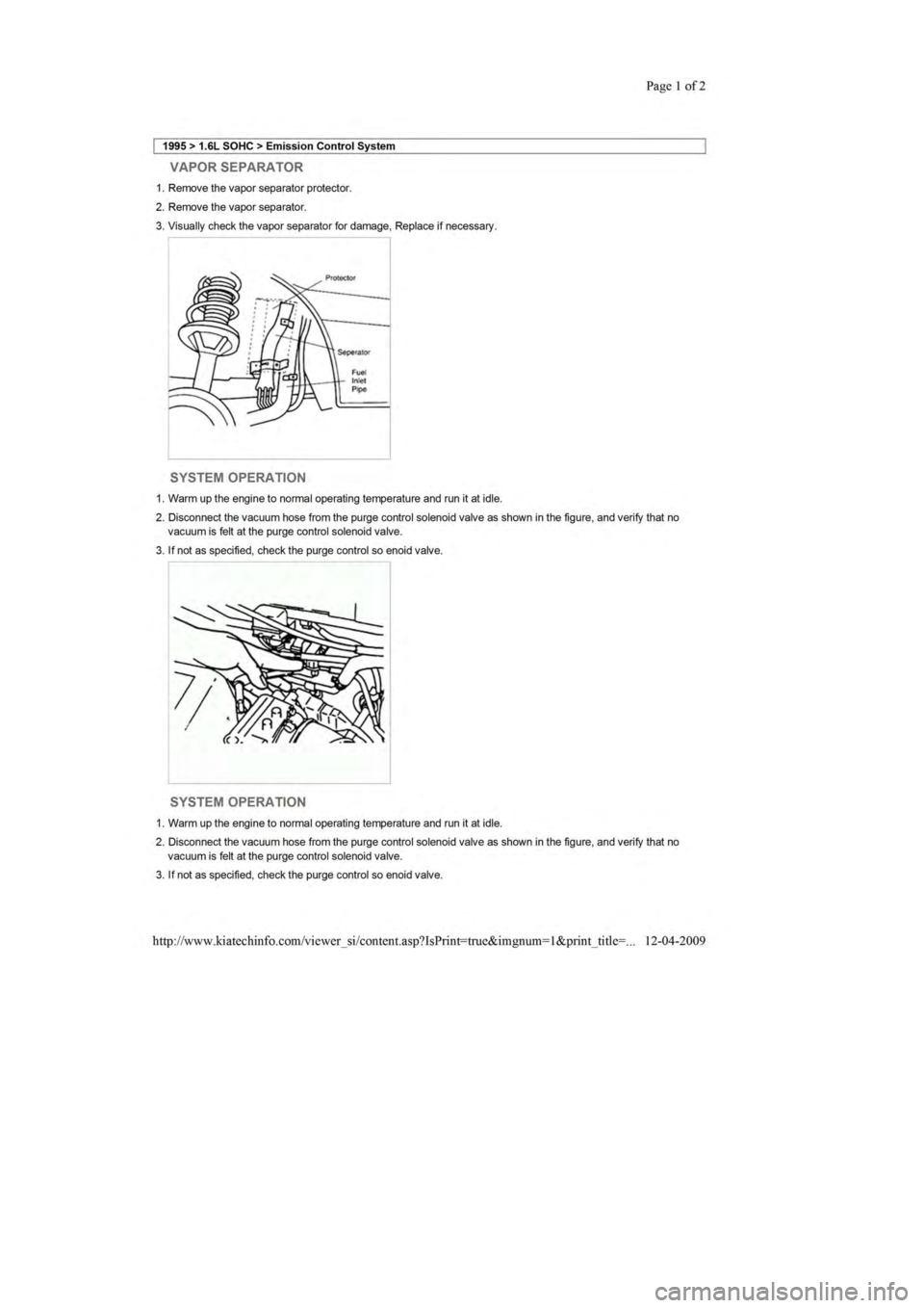 KIA SEPHIA 1996  Workshop Manual 