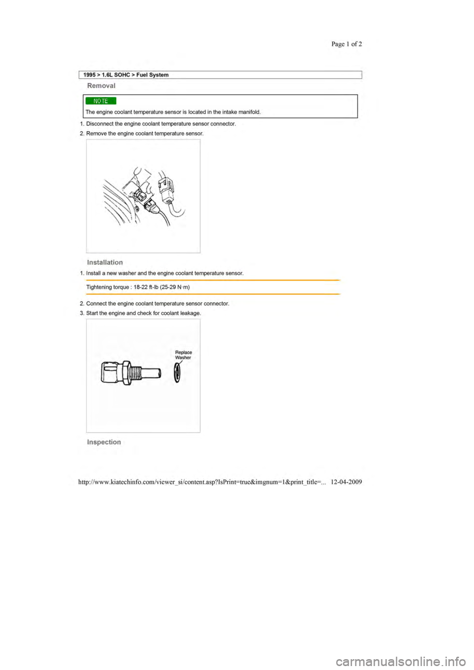 KIA SEPHIA 1996  Workshop Manual 