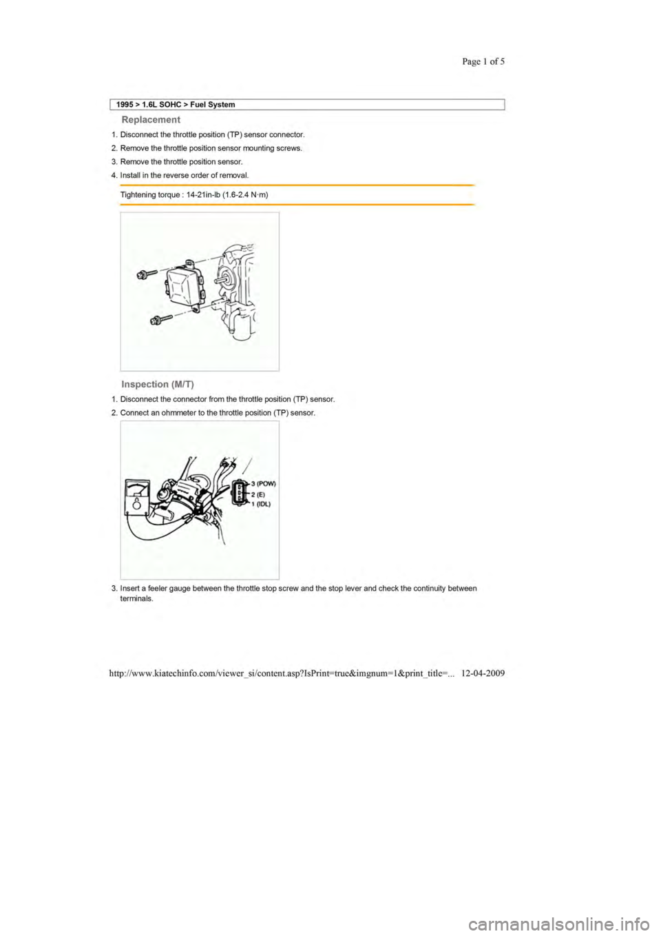 KIA SEPHIA 1996  Workshop Manual 