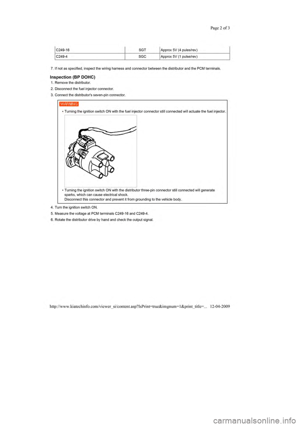 KIA SEPHIA 1996  Workshop Manual 