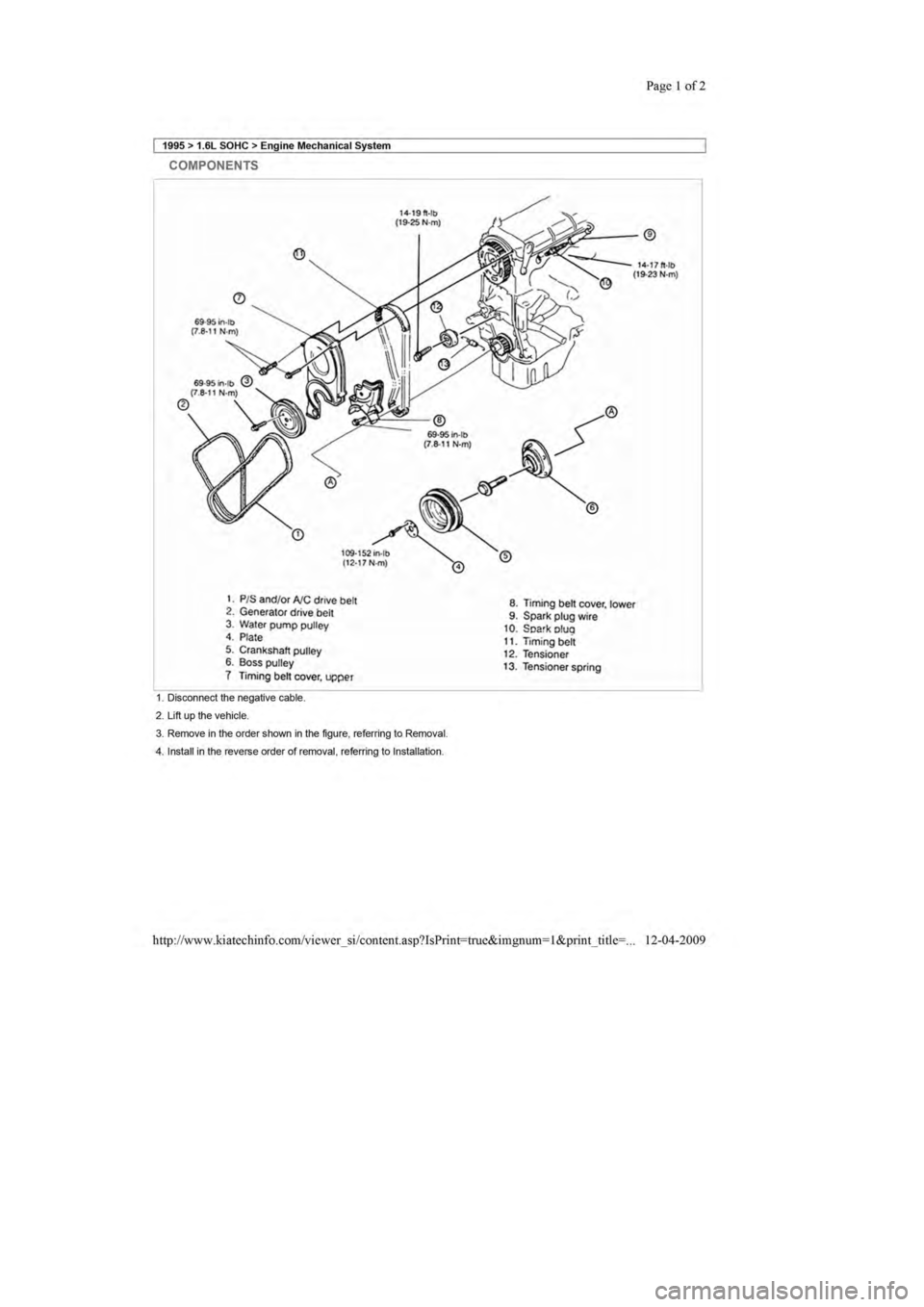 KIA SEPHIA 1996  Workshop Manual 