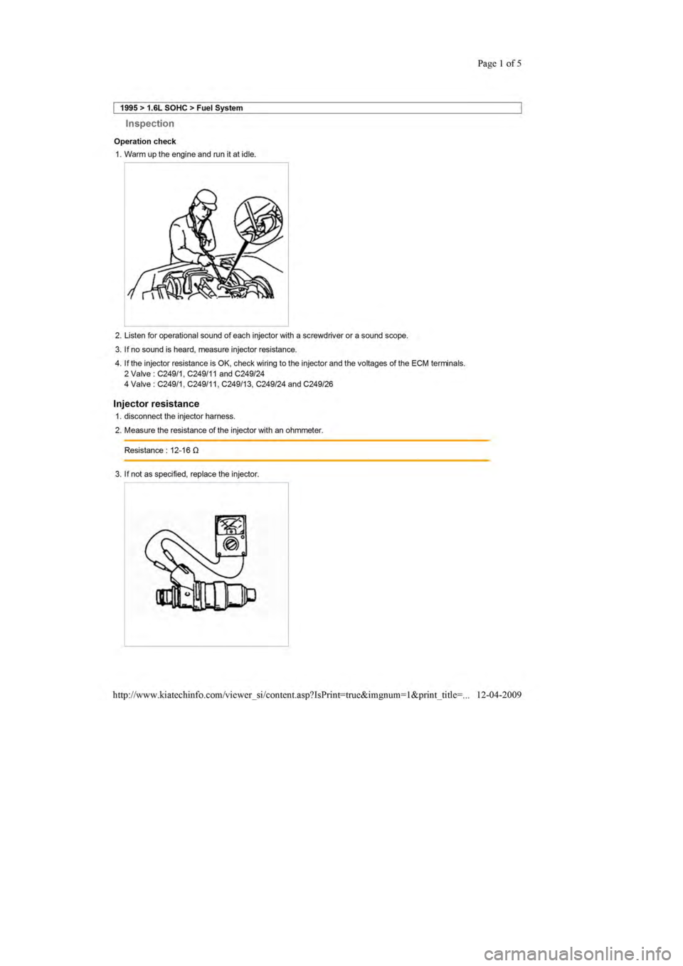 KIA SEPHIA 1996  Workshop Manual 