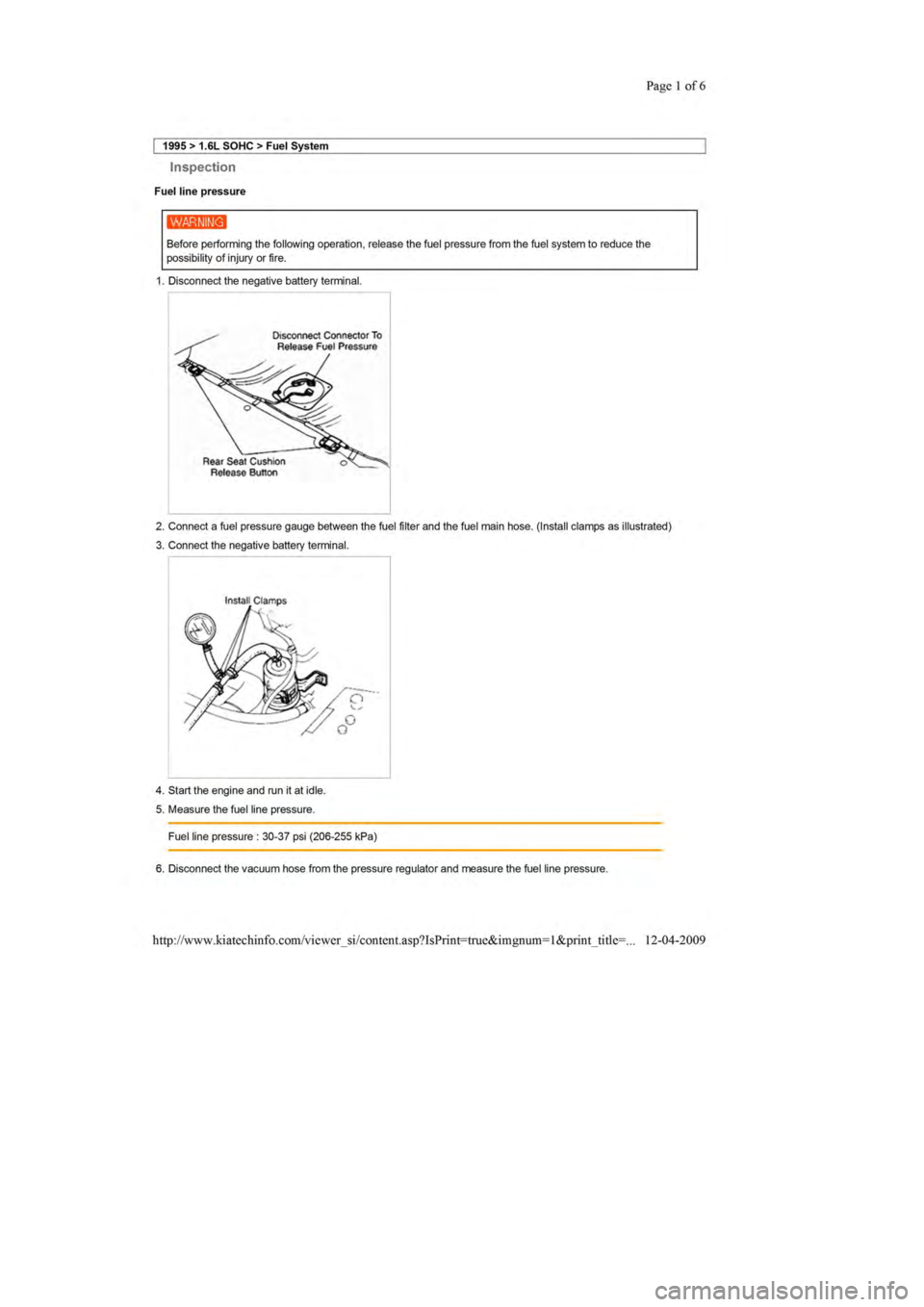 KIA SEPHIA 1996  Workshop Manual 