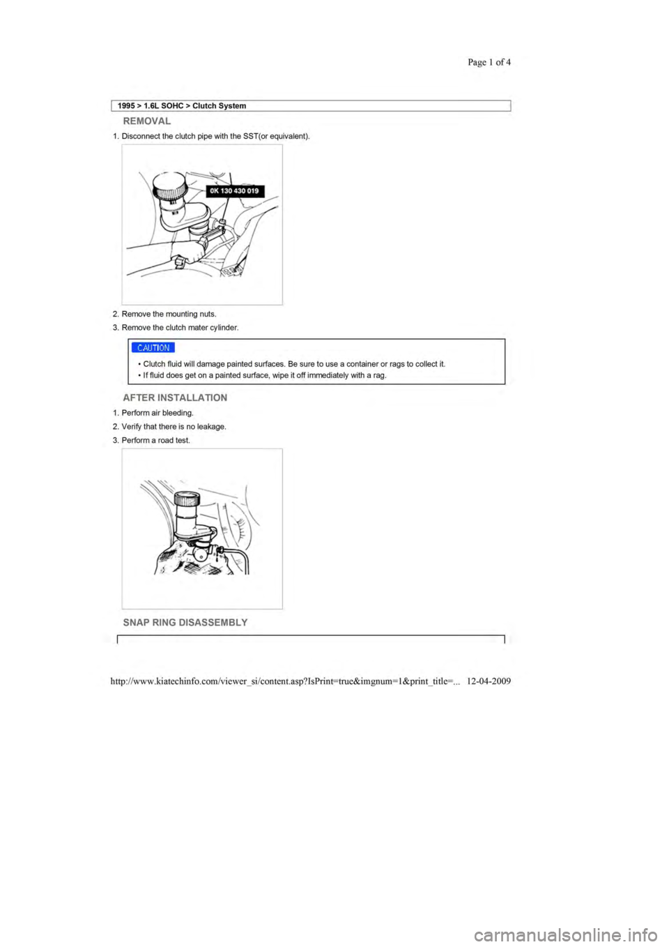 KIA SEPHIA 1996  Workshop Manual 