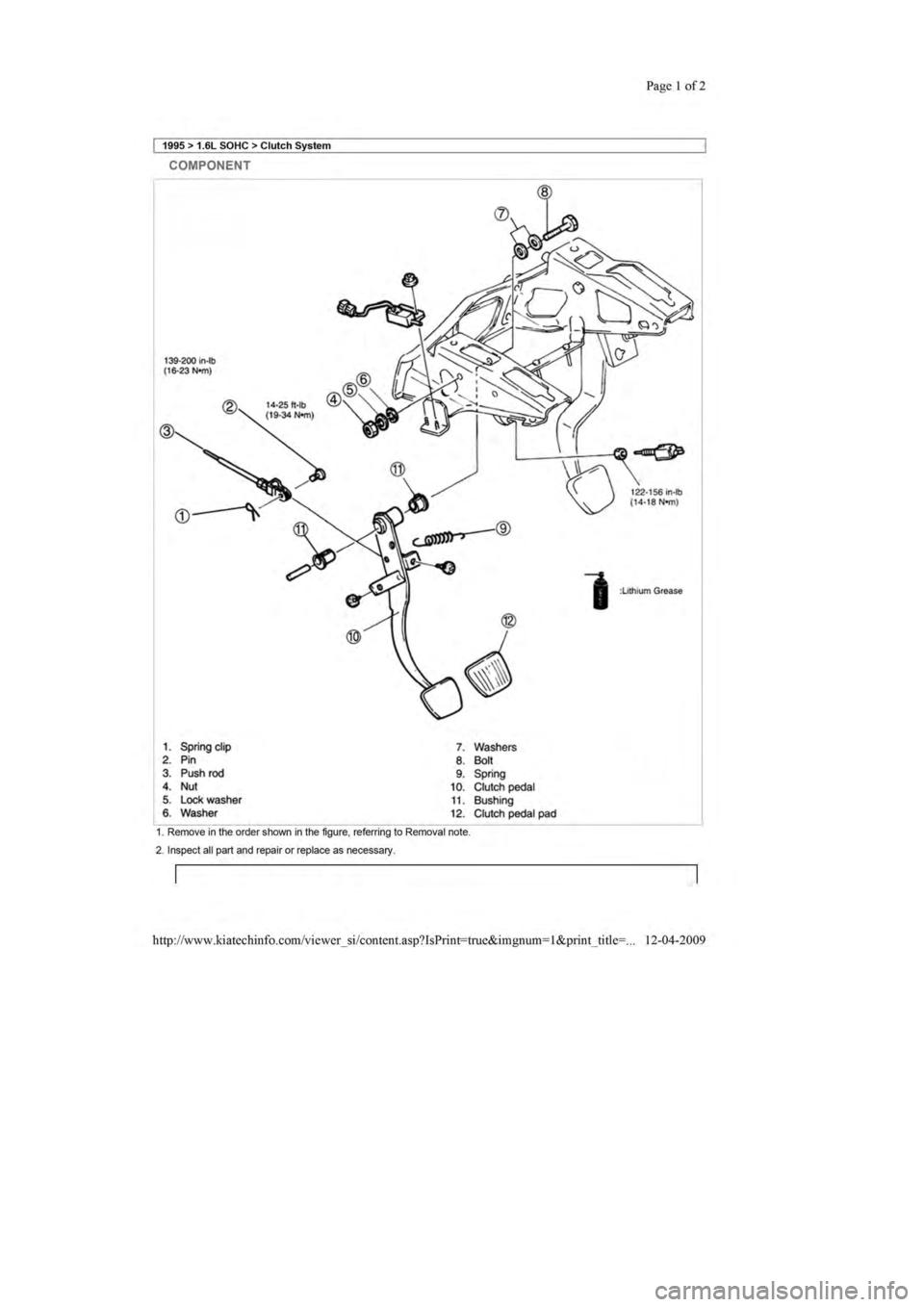 KIA SEPHIA 1996  Workshop Manual 