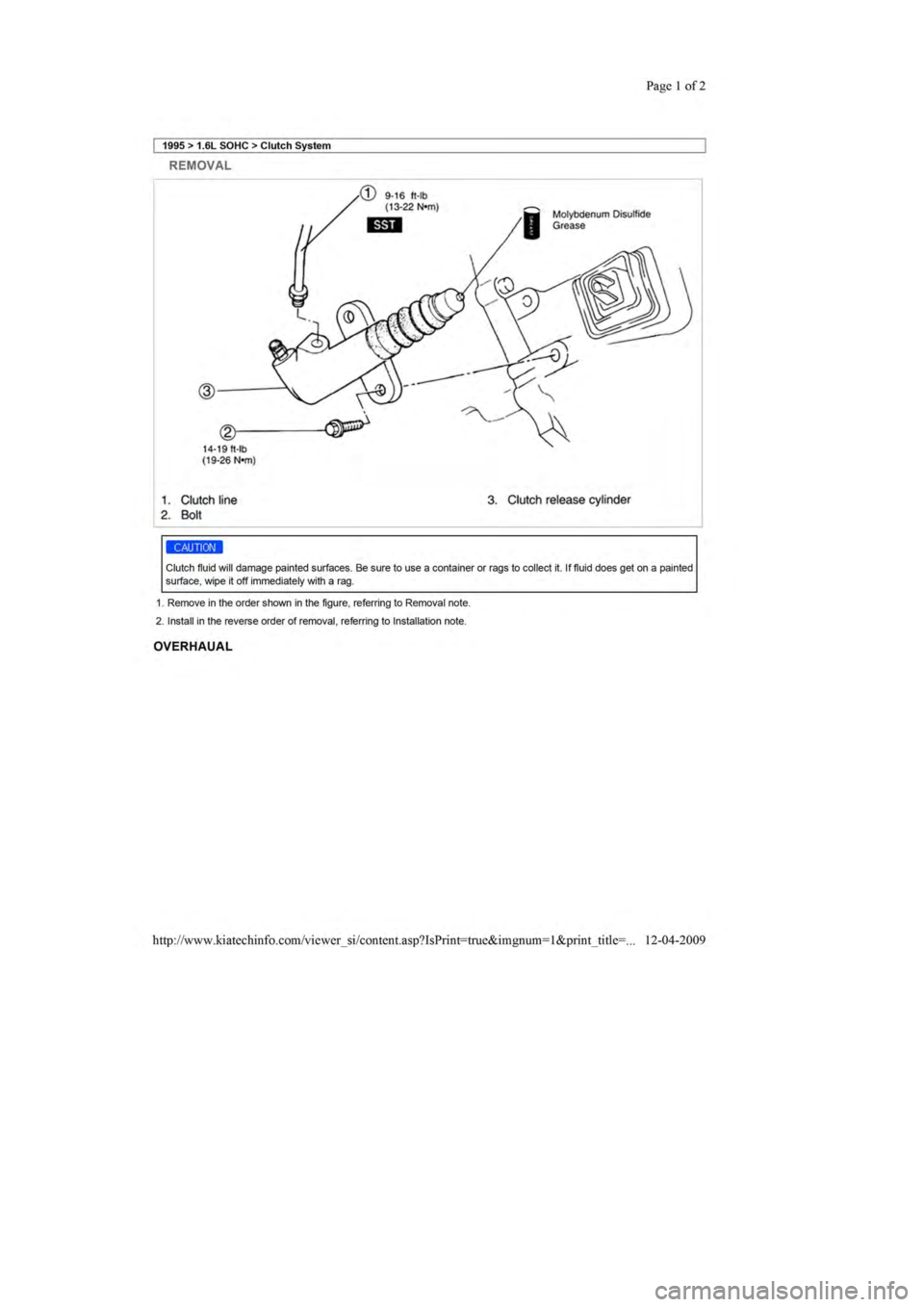KIA SEPHIA 1996  Workshop Manual 