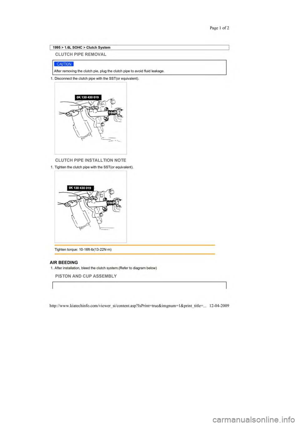 KIA SEPHIA 1996  Workshop Manual 