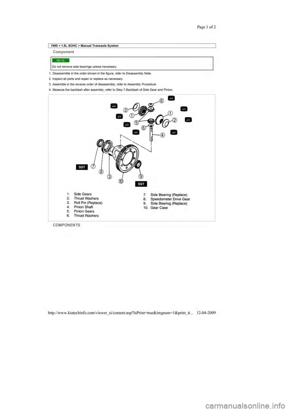 KIA SEPHIA 1996  Workshop Manual 