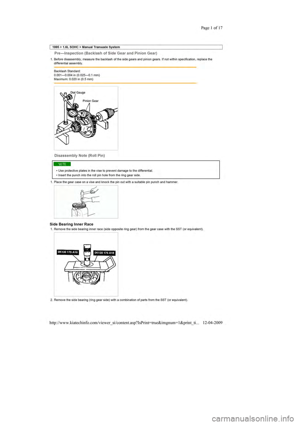KIA SEPHIA 1996  Workshop Manual 