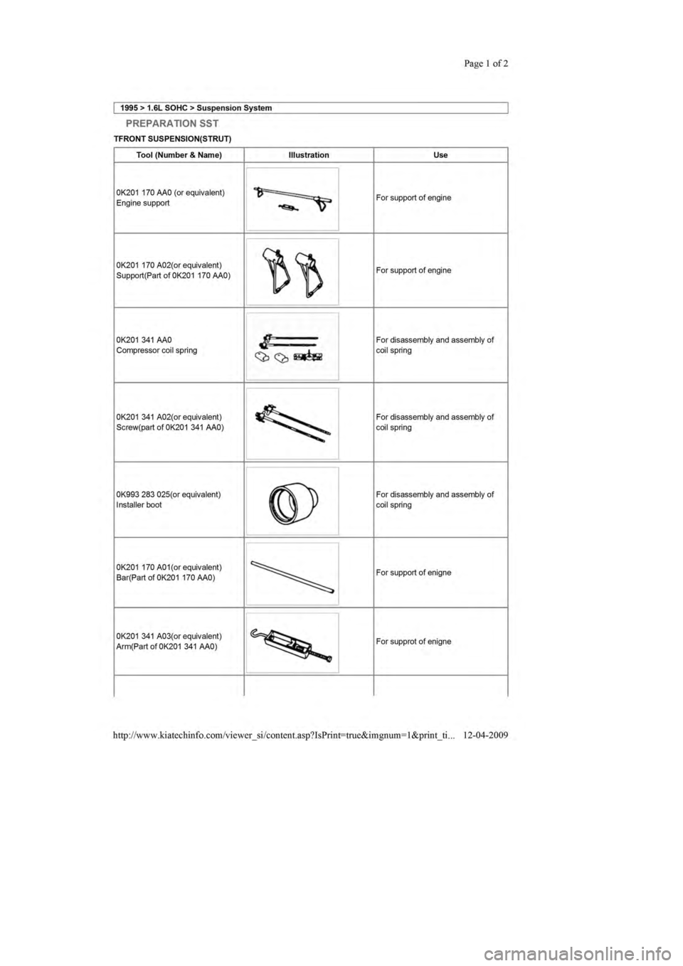 KIA SEPHIA 1996  Workshop Manual 