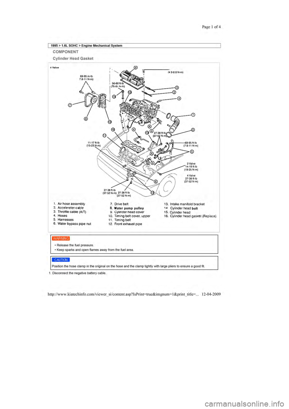 KIA SEPHIA 1996  Workshop Manual 