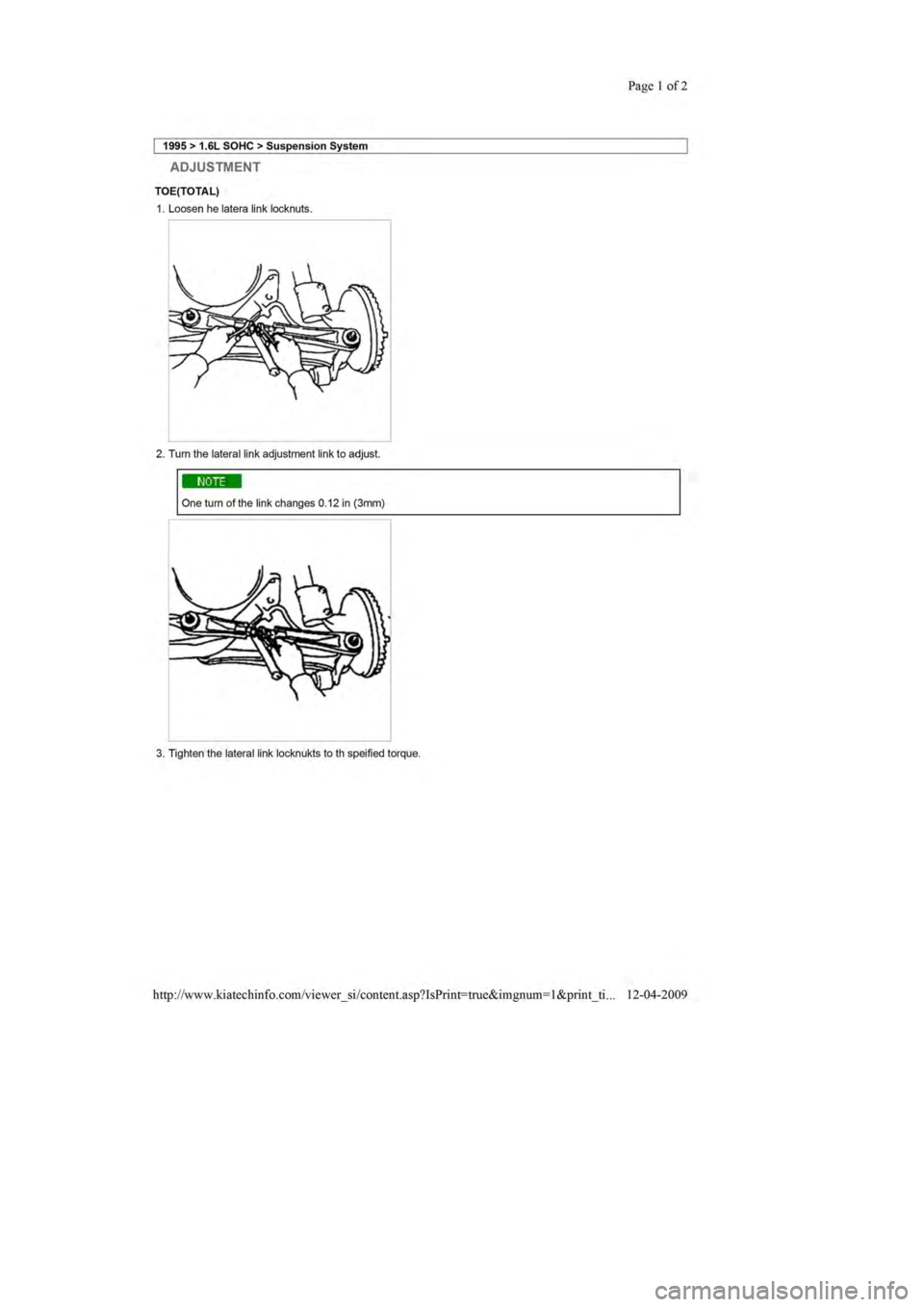 KIA SEPHIA 1996  Workshop Manual 