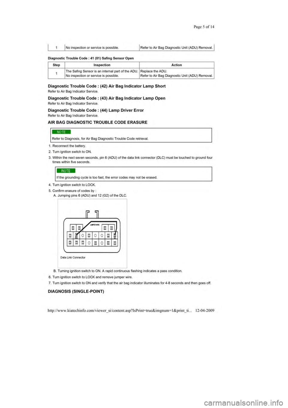 KIA SEPHIA 1996  Workshop Manual 