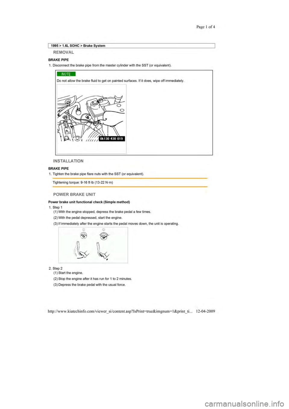 KIA SEPHIA 1996  Workshop Manual 