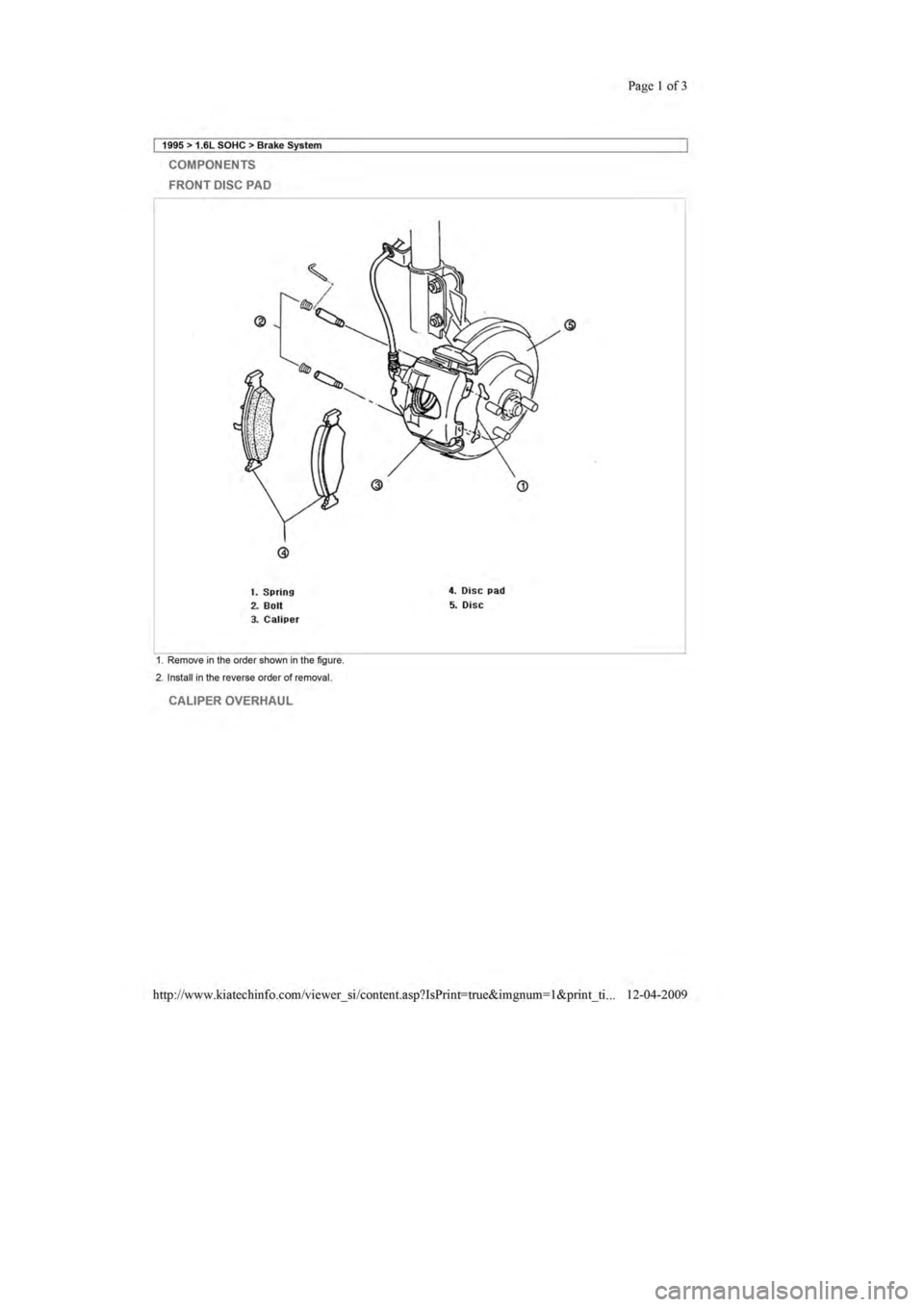 KIA SEPHIA 1996  Workshop Manual 