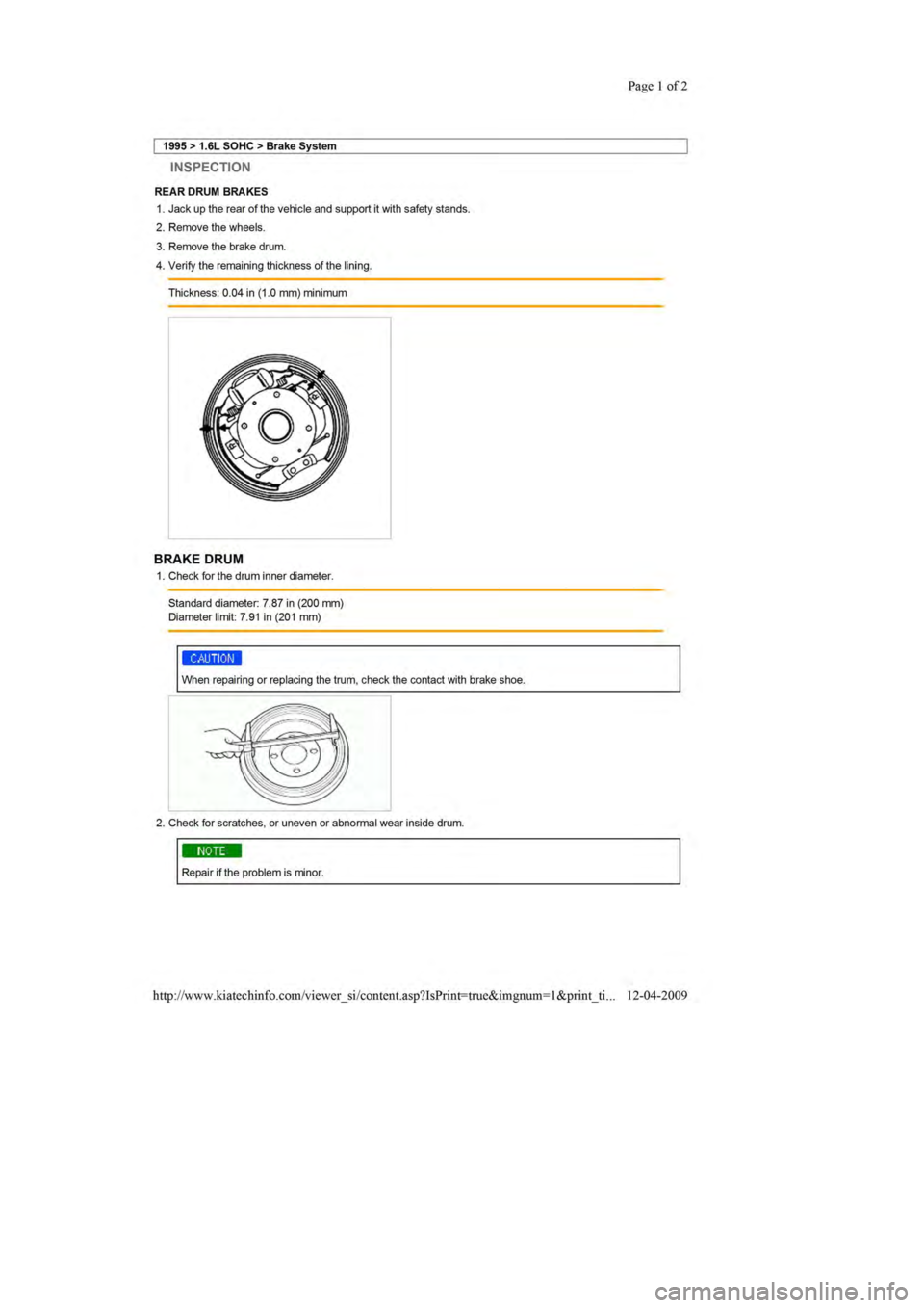 KIA SEPHIA 1996  Workshop Manual 