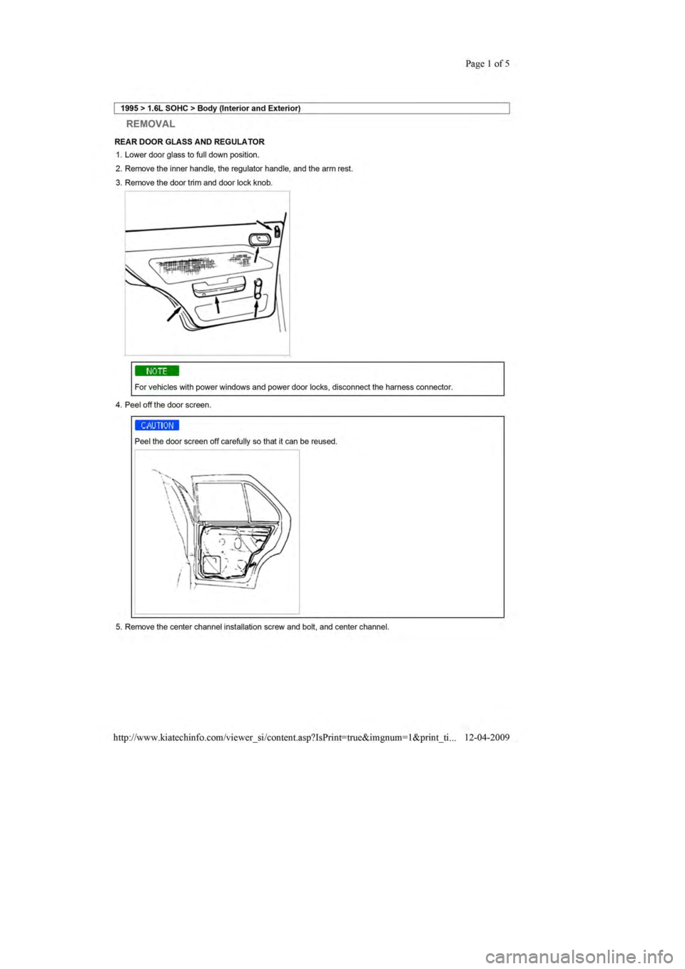 KIA SEPHIA 1996  Workshop Manual 
