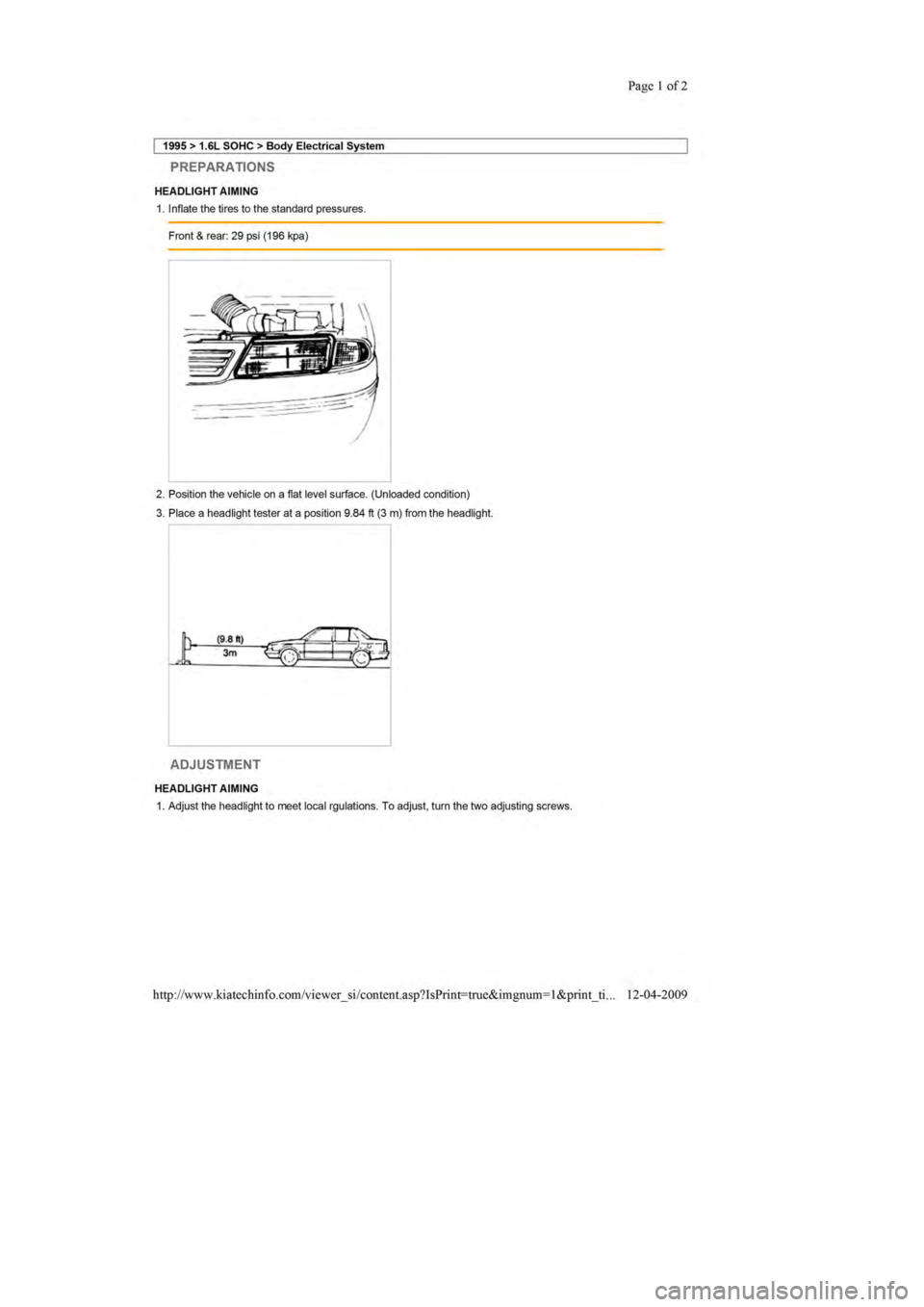 KIA SEPHIA 1996  Workshop Manual 