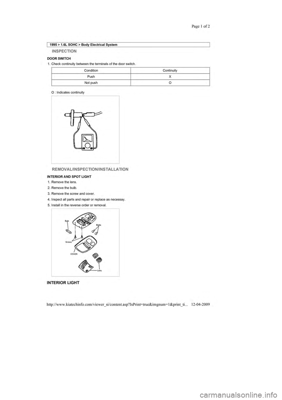 KIA SEPHIA 1996  Workshop Manual 
