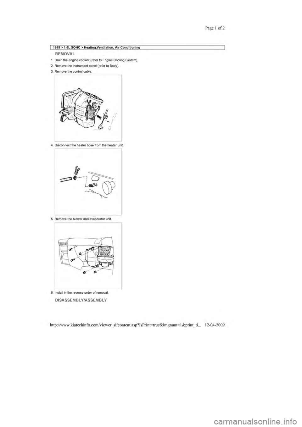 KIA SEPHIA 1996  Workshop Manual 