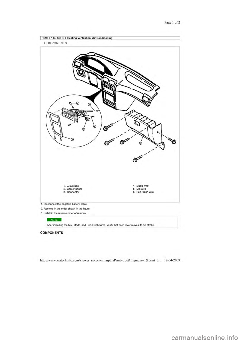 KIA SEPHIA 1996  Workshop Manual 
