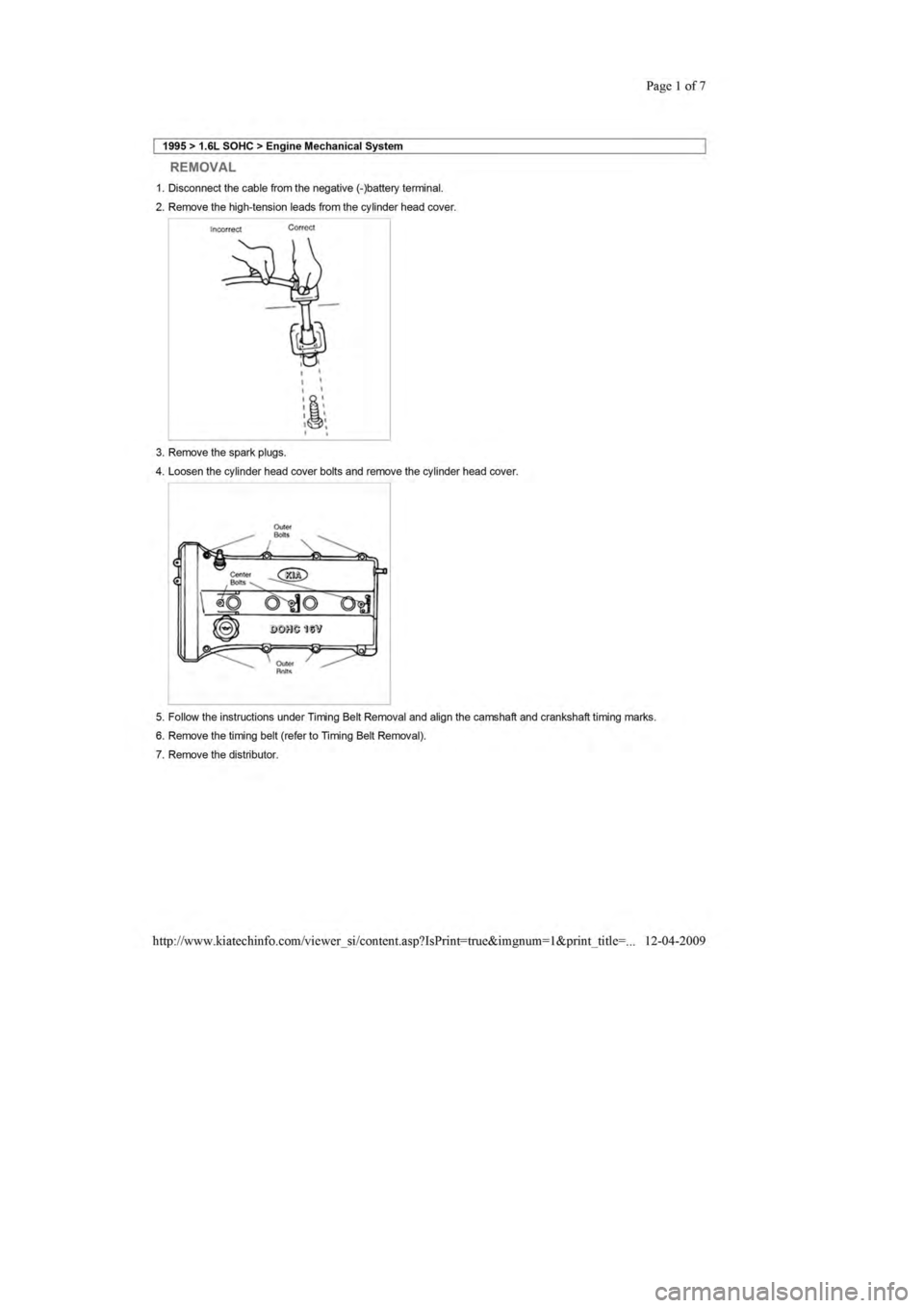KIA SEPHIA 1996  Workshop Manual 