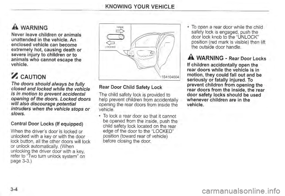 KIA SPECTRA5 2004  Owners Manual 