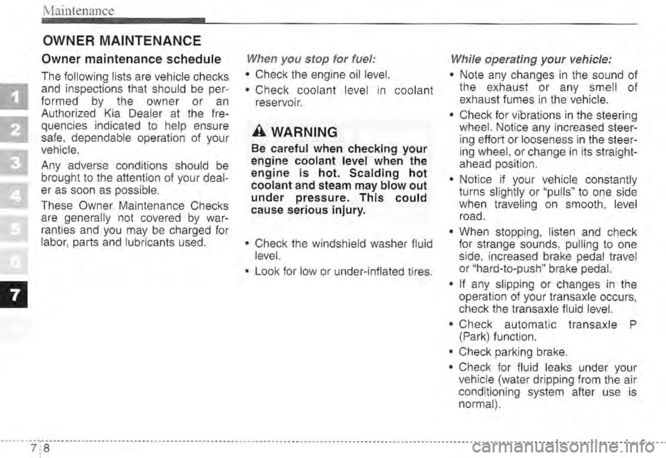 KIA SPECTRA5 2005  Owners Manual 