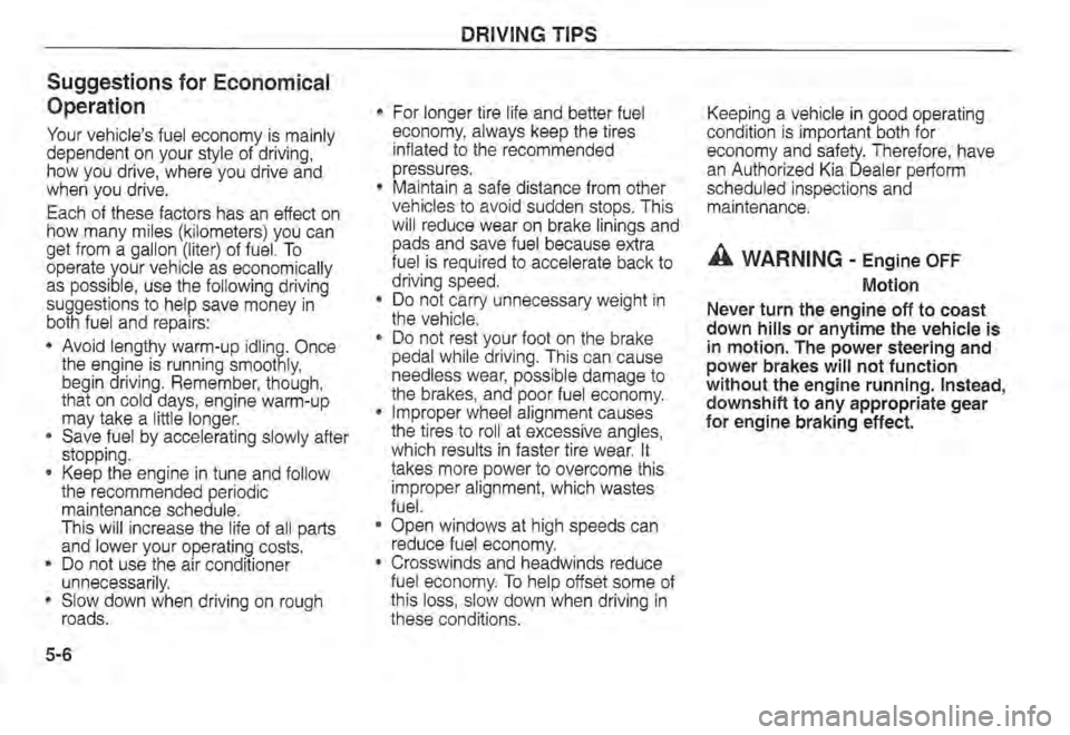KIA SPECTRA5 2002  Owners Manual 