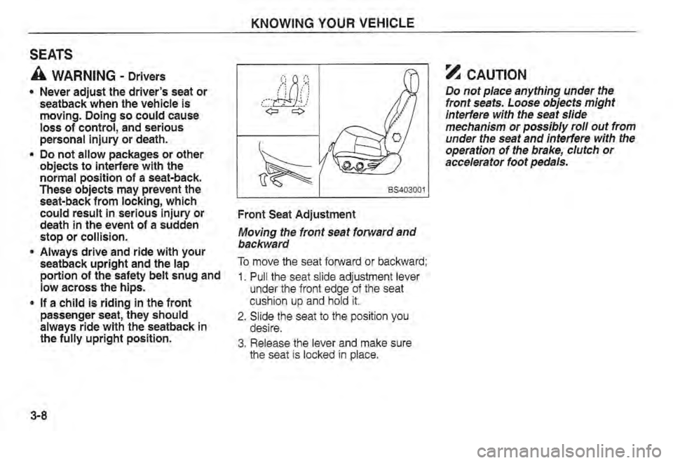KIA SPECTRA5 2002  Owners Manual 