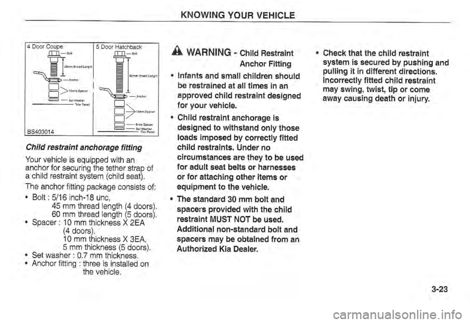 KIA SPECTRA5 2002  Owners Manual 