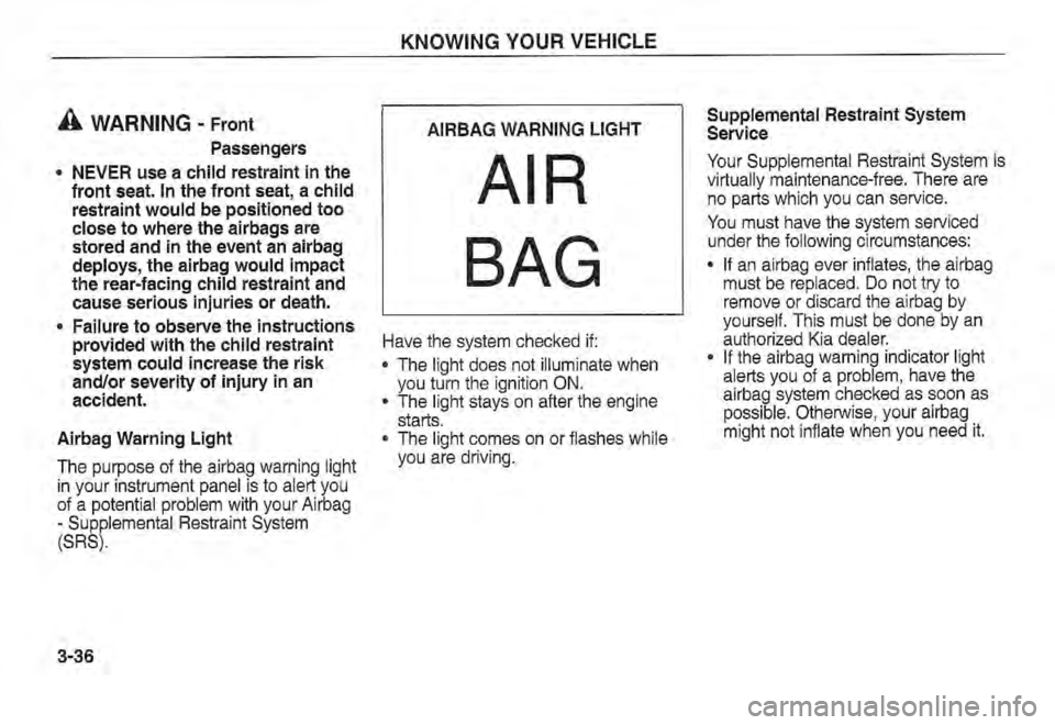KIA SPECTRA5 2002  Owners Manual 