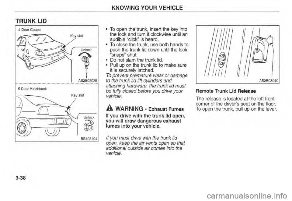 KIA SPECTRA5 2002  Owners Manual 