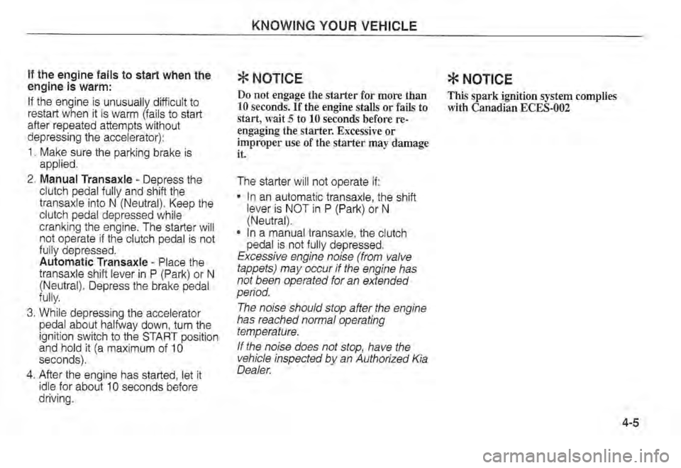 KIA SPECTRA5 2002  Owners Manual 