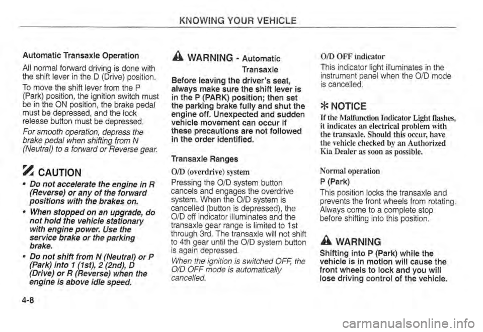 KIA SPECTRA5 2002  Owners Manual 