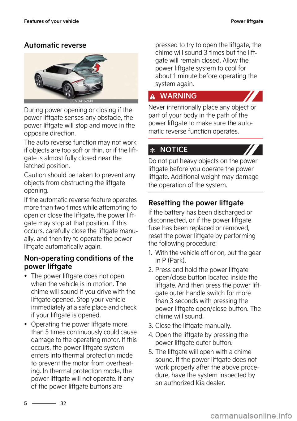 KIA EV6 2023  Owners Manual ��F�B�U�V�S�F�T��P�G��Z�P�V�S��W�F�I�J�D�M�F
��
�
�1�P�X�F�S��M�J�G�U�H�B�U�F
�"�V�U�P�N�B�U�J�D��S�F�W�F�S�T�F
�%�V�S�J�O�H��Q�P�X�F�S��P�Q�F�O�J�O�H��P�S��D�M�P�T�J�O�H��J�G��U�I�F�
