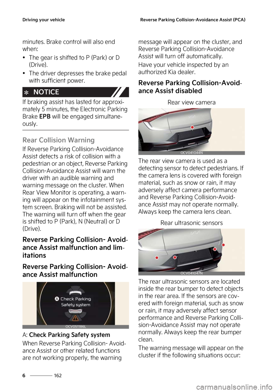 KIA EV6 2023  Owners Manual �%�S�J�W�J�O�H��Z�P�V�S��W�F�I�J�D�M�F
���
�
�3�F�W�F�S�T�F��1�B�S�L�J�O�H��$�P�M�M�J�T�J�P�O��"�W�P�J�E�B�O�D�F��"�T�T�J�T�U��	�1�$�"�

�N�J�O�V�U�F�T���#�S�B�L�F��D�P�O�U�S�P�M��X�J�M
