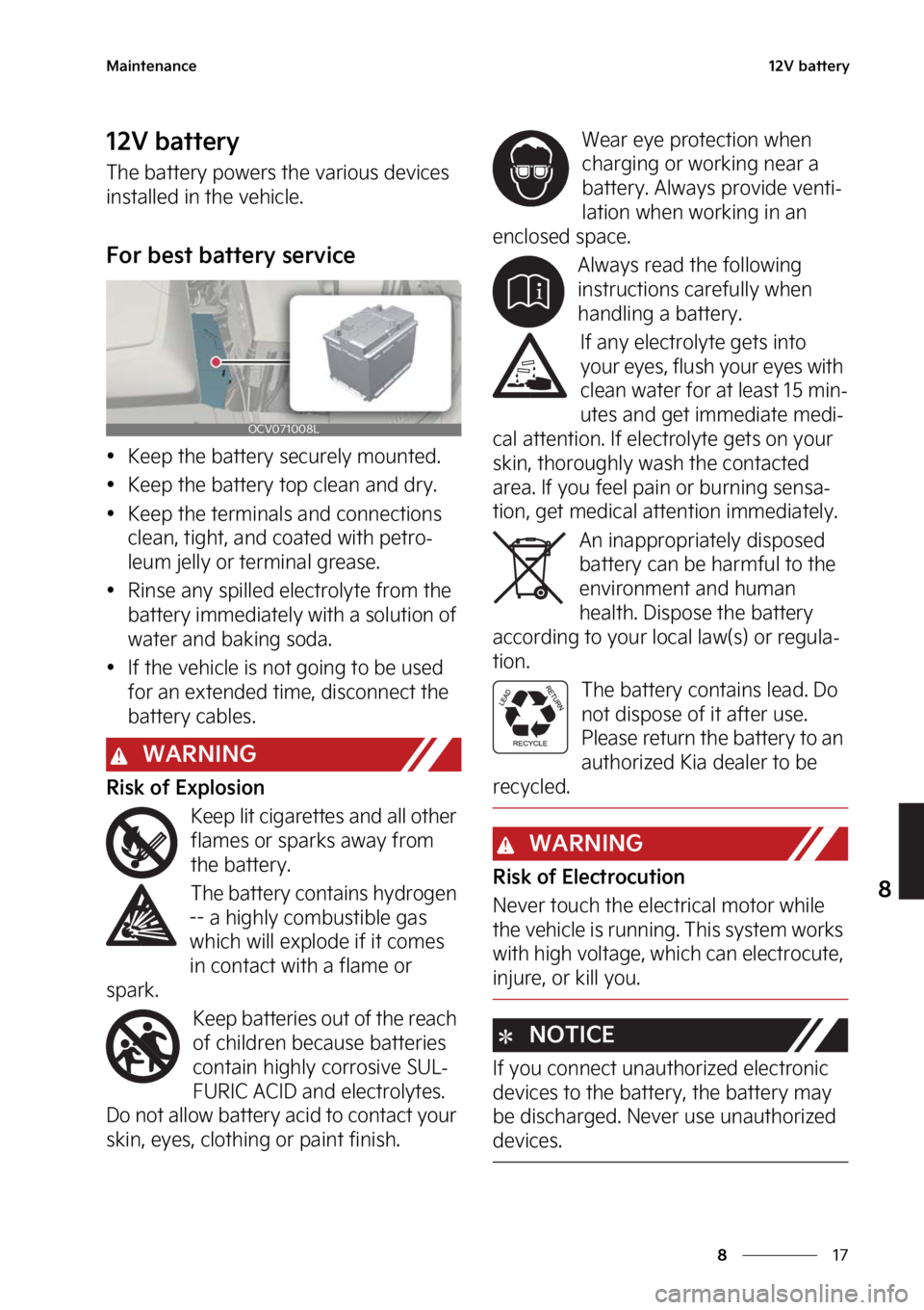 KIA EV6 2023  Owners Manual ��
�
�
�.�B�J�O�U�F�O�B�O�D�F���7��C�B�U�U�F�S�Z
���7��C�B�U�U�F�S�Z
�5�I�F��C�B�U�U�F�S�Z��Q�P�X�F�S�T��U�I�F��W�B�S�J�P�V�T��E�F�W�J�D�F�T�
�J�O�T�U�B�M�M�F�E��J�O��U�I�F��W�F�I�J