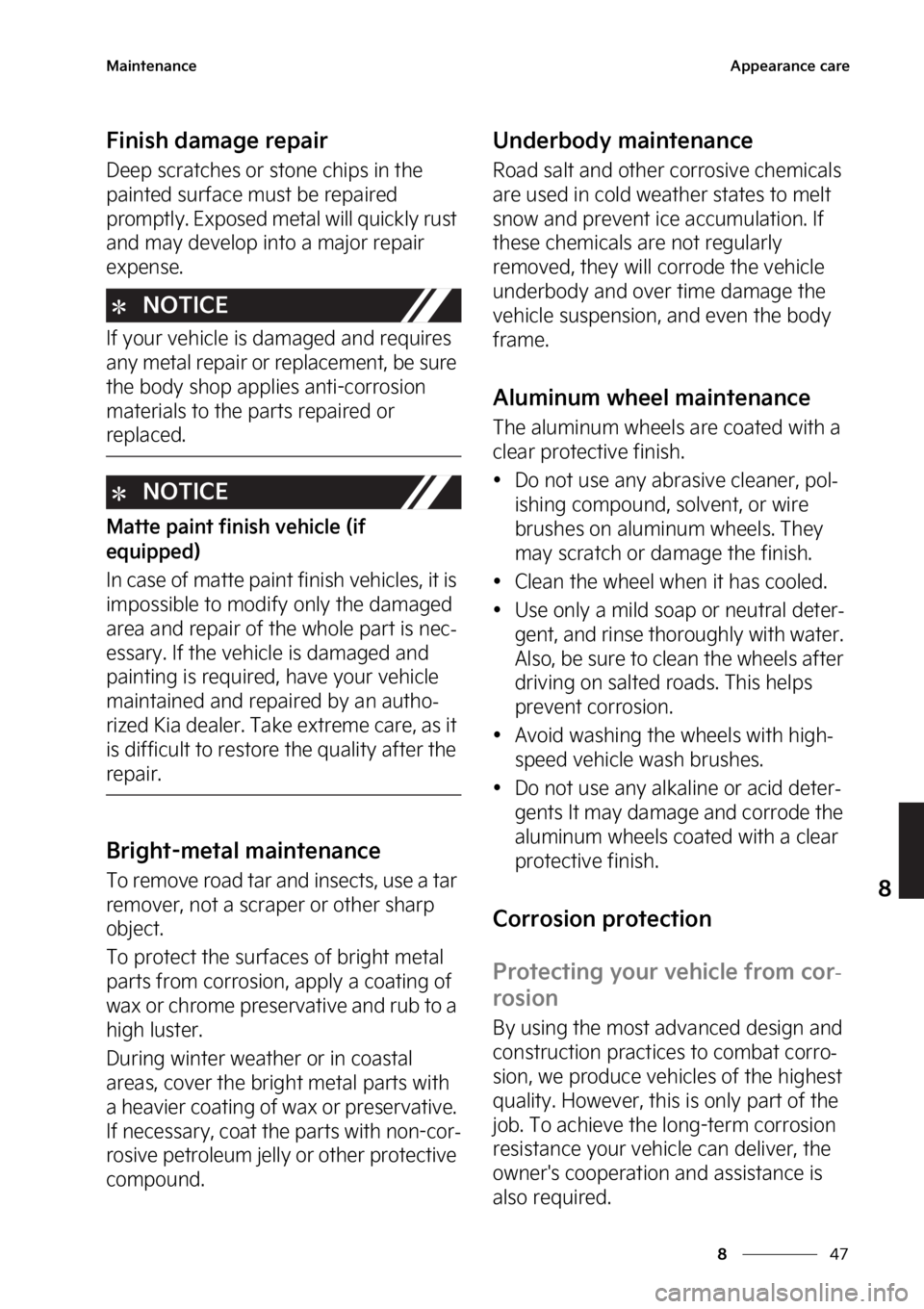 KIA EV6 2023  Owners Manual ��
�
�
�.�B�J�O�U�F�O�B�O�D�F�"�Q�Q�F�B�S�B�O�D�F��D�B�S�F
��J�O�J�T�I��E�B�N�B�H�F��S�F�Q�B�J�S
�%�F�F�Q��T�D�S�B�U�D�I�F�T��P�S��T�U�P�O�F��D�I�J�Q�T��J�O��U�I�F�
�Q�B�J�O�U�F�E��T�V