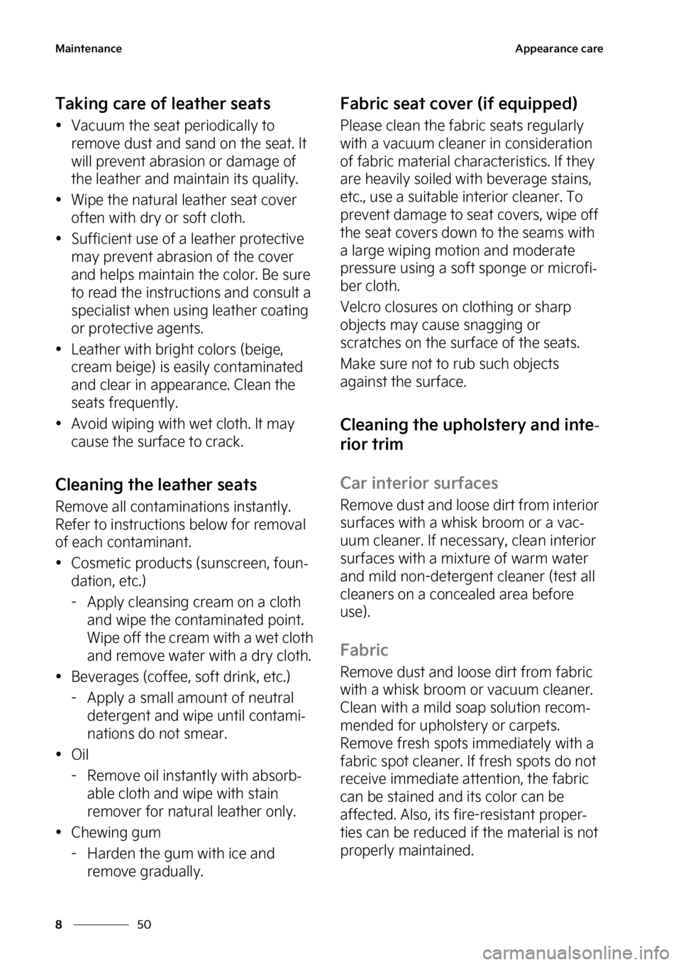 KIA EV6 2023  Owners Manual �.�B�J�O�U�F�O�B�O�D�F
��
�
�"�Q�Q�F�B�S�B�O�D�F��D�B�S�F
�5�B�L�J�O�H��D�B�S�F��P�G��M�F�B�U�I�F�S��T�F�B�U�T
