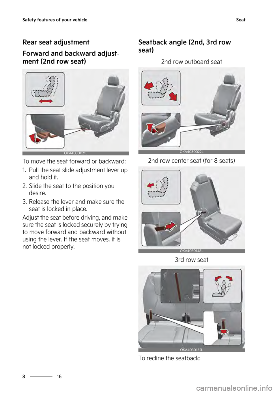 KIA SEDONA 2023  Owners Manual �4�B�G�F�U�Z��G�F�B�U�V�S�F�T��P�G��Z�P�V�S��W�F�I�J�D�M�F
��
�
�4�F�B�U
�3�F�B�S��T�F�B�U��B�E�K�V�T�U�N�F�O�U
��P�S�X�B�S�E��B�O�E��C�B�D�L�X�B�S�E��B�E�K�V�T�U
-
�N�F�O�U��	��O�E��S