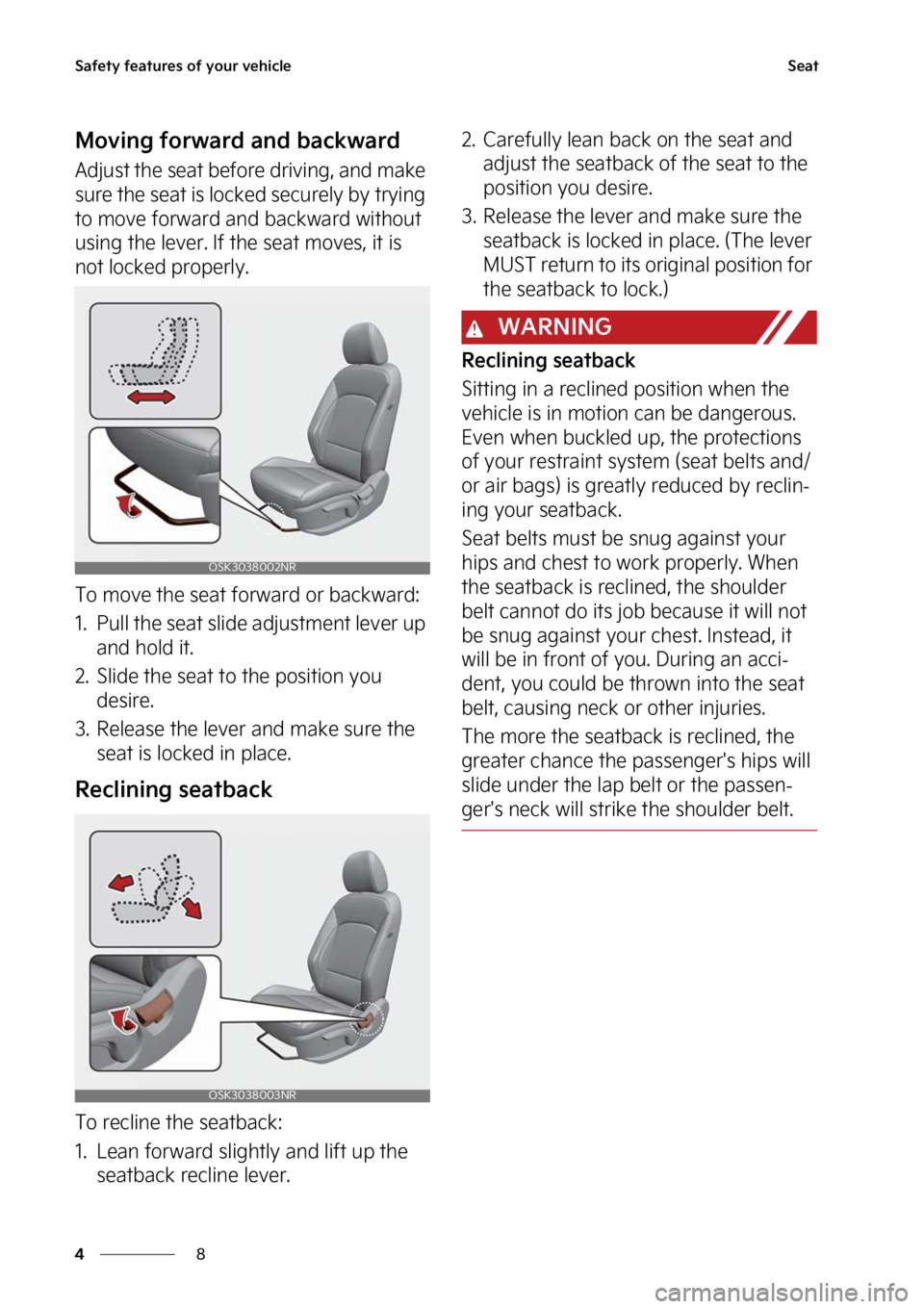 KIA SOUL EV 2023  Owners Manual �4�B�G�F�U�Z��G�F�B�U�V�S�F�T��P�G��Z�P�V�S��W�F�I�J�D�M�F
�
�
�4�F�B�U
�.�P�W�J�O�H��G�P�S�X�B�S�E��B�O�E��C�B�D�L�X�B�S�E
�"�E�K�V�T�U��U�I�F��T�F�B�U��C�F�G�P�S�F��E�S�J�W�J�O�H�
��B�