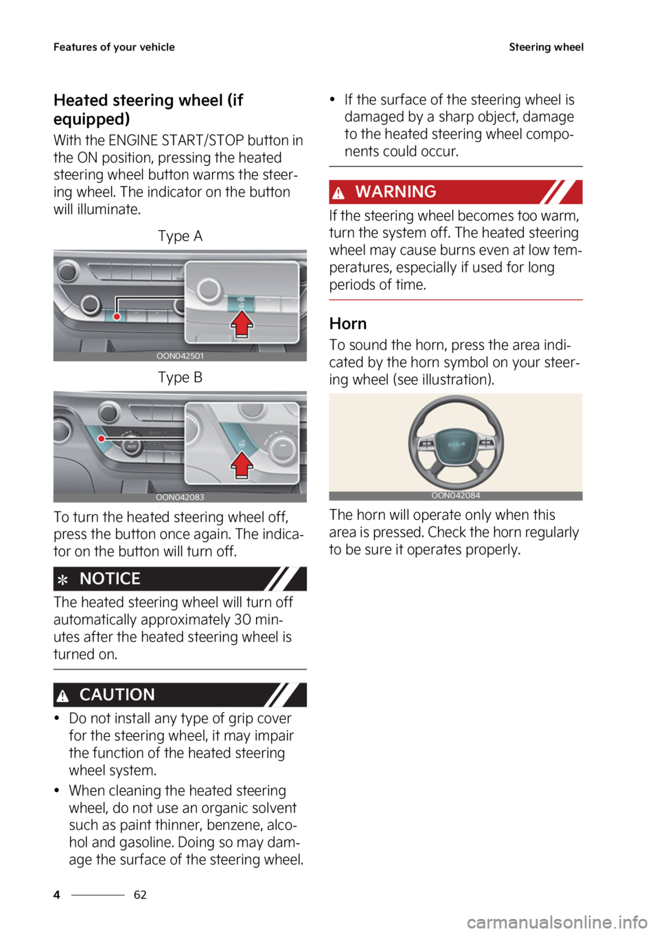 KIA TELLURIDE 2023  Owners Manual ��F�B�U�V�S�F�T��P�G��Z�P�V�S��W�F�I�J�D�M�F
��
�
�4�U�F�F�S�J�O�H��X�I�F�F�M
�)�F�B�U�F�E��T�U�F�F�S�J�O�H��X�I�F�F�M��	�J�G�
�F�R�V�J�Q�Q�F�E�

�8�J�U�I��U�I�F��&�/�(�*�/�&��4�5�"�3�5