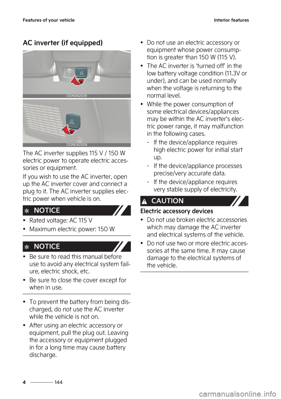 KIA TELLURIDE 2023  Owners Manual ��F�B�U�V�S�F�T��P�G��Z�P�V�S��W�F�I�J�D�M�F
���
�
�*�O�U�F�S�J�P�S��G�F�B�U�V�S�F�T
�"�$��J�O�W�F�S�U�F�S��	�J�G��F�R�V�J�Q�Q�F�E�

�5�I�F��"�$��J�O�W�F�S�U�F�S��T�V�Q�Q�M�J�F�T����